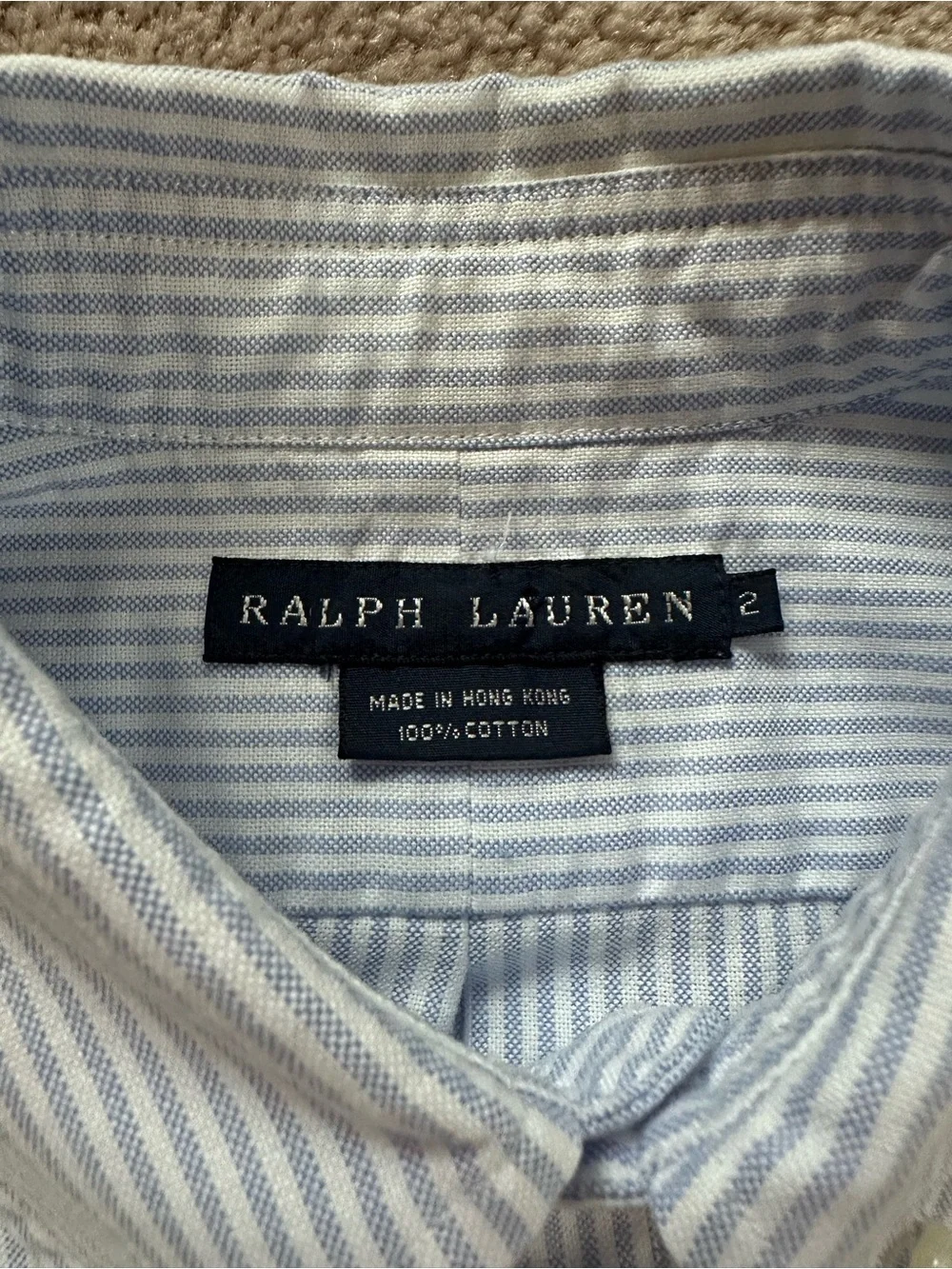 Ralph Lauren Blue University
Stripe Oxford Long Sleeve Shirt Women's Size 2 - Picture 8 of 12